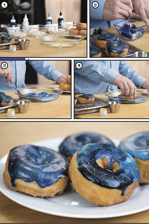 Nova Space-Cop Galaxy Doughnuts step by step